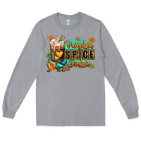 Heather Grey Pumpkin spice junkie Long Sleeve Tee - RanaPortraitStore
