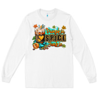 White Pumpkin spice junkie Long Sleeve Tee - RanaPortraitStore