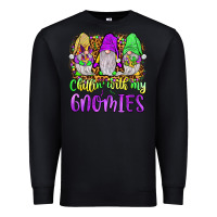 Black mardi gras chillin' with my gnomies Premium Sweatshirt - JahusDesignShop