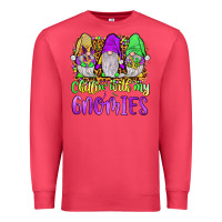 Cardinal mardi gras chillin' with my gnomies Premium Sweatshirt - JahusDesignShop