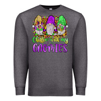 Charcoal Heather mardi gras chillin' with my gnomies Premium Sweatshirt - JahusDesignShop