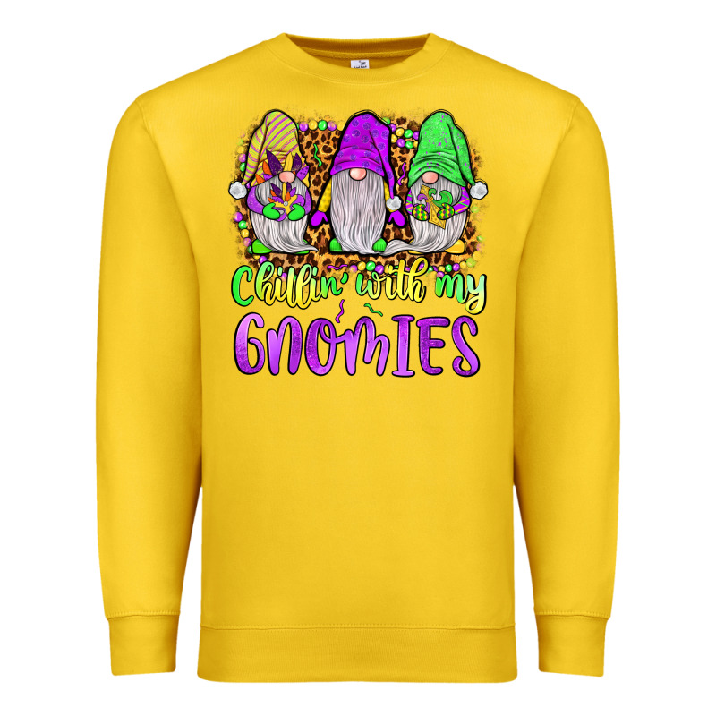 Mardi Gras Chillin' With My Gnomies Premium Sweatshirt by JahusDesignShop | Teevron
