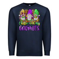 Navy mardi gras chillin' with my gnomies Premium Sweatshirt - JahusDesignShop
