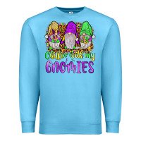Ocean Blue mardi gras chillin' with my gnomies Premium Sweatshirt - JahusDesignShop
