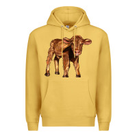 Antique Gold red angus calf Premium Hoodie - LillyAllenDesigns