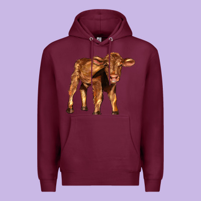 Red Angus Calf Premium Hoodie Designed By Lillyallendesigns