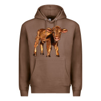 Chestnut red angus calf Premium Hoodie - LillyAllenDesigns
