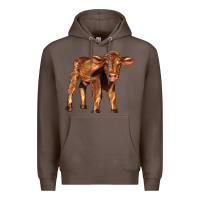 Coffee red angus calf Premium Hoodie - LillyAllenDesigns
