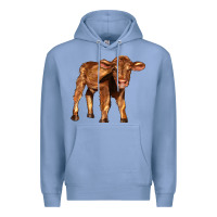 Colony Blue red angus calf Premium Hoodie - LillyAllenDesigns