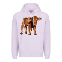 Lilac red angus calf Premium Hoodie - LillyAllenDesigns