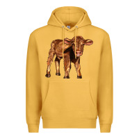 Mustard red angus calf Premium Hoodie - LillyAllenDesigns