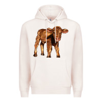 Pale Pink red angus calf Premium Hoodie - LillyAllenDesigns