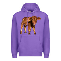 Purple red angus calf Premium Hoodie - LillyAllenDesigns