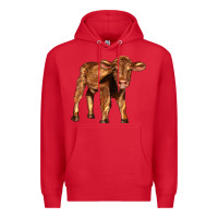 Red red angus calf Premium Hoodie - LillyAllenDesigns