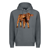 Rock red angus calf Premium Hoodie - LillyAllenDesigns