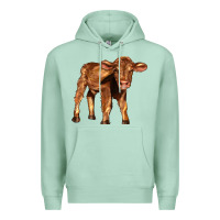 Seafoam red angus calf Premium Hoodie - LillyAllenDesigns