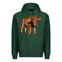 Sports Green red angus calf Premium Hoodie - LillyAllenDesigns
