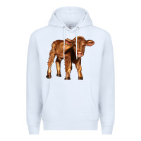 White red angus calf Premium Hoodie - LillyAllenDesigns
