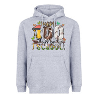 Heather Grey happy 100 day of school american football baseball Heavyweight Hoodie - RacoonDesign