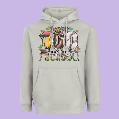 Happy 100 Day Of School American Football Baseball Heavyweight Hoodie Designed By Racoondesign