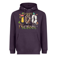 Plum happy 100 day of school american football baseball Heavyweight Hoodie - RacoonDesign