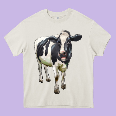 Holstein Bull Heavy Core Tee Designed By Lillyallendesigns