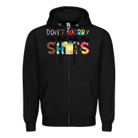 Black don t worry i ve had both my shots Zipper Hoodie - Zillion Design Studio