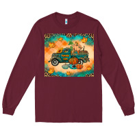 Burgundy Pumpkin farm Long Sleeve Tee - RanaPortraitStore