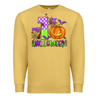Antique Gold my first halloween pumpkin Premium Sweatshirt - AdoDesignShop
