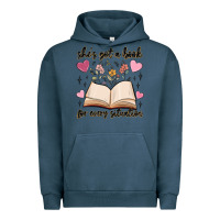 Pigment Midnight Navy she's got a book for every situation Urban Hoodie - MaliasSmallBusiness