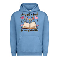 Pigment Pebble Blue she's got a book for every situation Urban Hoodie - MaliasSmallBusiness
