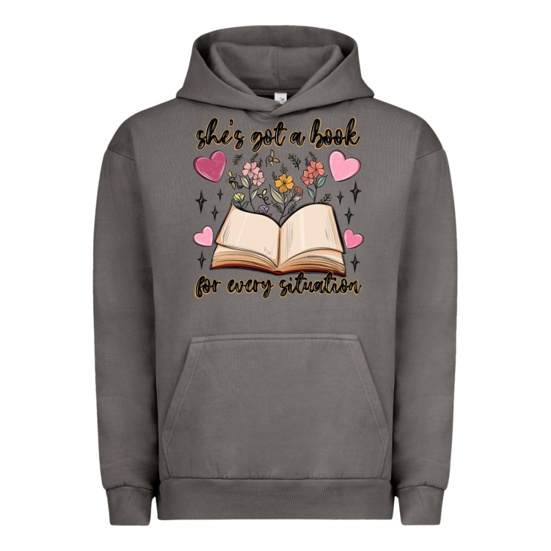 She's Got A Book For Every Situation Urban Hoodie by MaliasSmallBusiness | Teevron