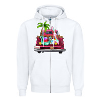 White summer truck farm truck Zipper Hoodie - Zillion Design Studio