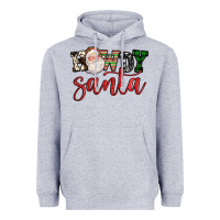 Heather Grey howdy santa Heavyweight Hoodie - FaDigitalArtStudio