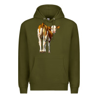 Army Green simmental calf Premium Hoodie - LillyAllenDesigns