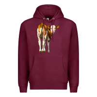 Burgundy simmental calf Premium Hoodie - LillyAllenDesigns