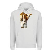 Dove Grey simmental calf Premium Hoodie - LillyAllenDesigns