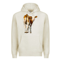 Oatmeal Heather simmental calf Premium Hoodie - LillyAllenDesigns