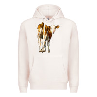 Pale Pink simmental calf Premium Hoodie - LillyAllenDesigns