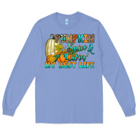 Colony Blue Pumpkin spice and livin' my best life Long Sleeve Tee - RanaPortraitStore