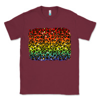 Burgundy pride leopard background lgbt Classic Tee - texasbilliewilder