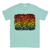 Seafoam pride leopard background lgbt Classic Tee - texasbilliewilder