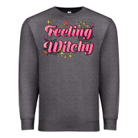 Charcoal Heather feeling witchy Premium Sweatshirt - AdoDesignShop