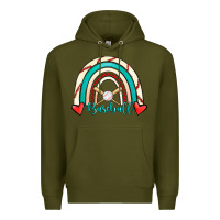 Army Green Baseball Rainbow Premium Hoodie - RanaPortraitStore