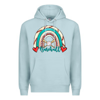 Blue Mist Baseball Rainbow Premium Hoodie - RanaPortraitStore