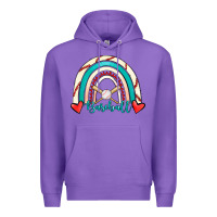 Purple Baseball Rainbow Premium Hoodie - RanaPortraitStore