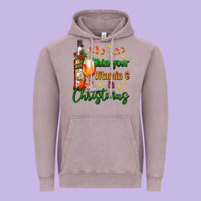 Take Your Vitamin C In Christmas Vintage Hoodie Designed By Adodesignshop