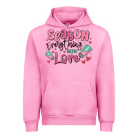 Fuchsia Pink season everything with love Urban Hoodie - MaliasSmallBusiness