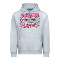 Heather Grey season everything with love Urban Hoodie - MaliasSmallBusiness