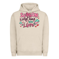 Pigment French Oak season everything with love Urban Hoodie - MaliasSmallBusiness
